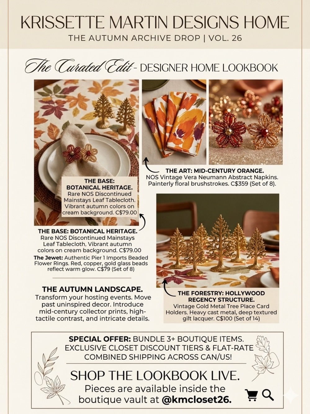 🍁 THE CURATED FALL EDIT BY KRISSETTE MARTIN🍁
BEST OF FALL TABLE SETTING IDEAS
